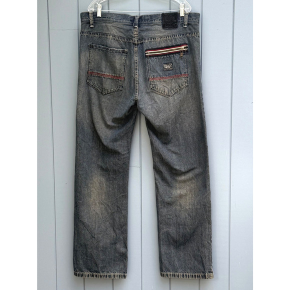 Enyce Other - Vintage Enyce Jeans Mens Baggy Wide Leg Embroidered Zip Pocket 38x32